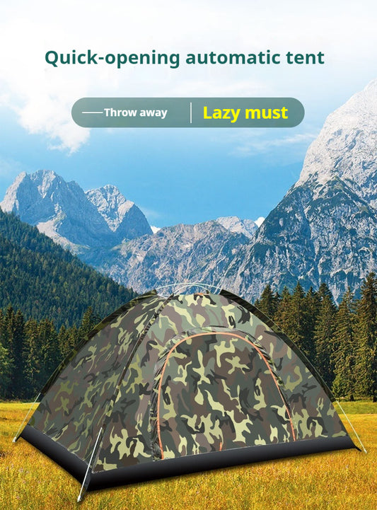 Outdoor Camping Fully Automatic Portable Folding Camping Tent 3-4 Person Beach Tent Quick Opening Two Person Camping Set