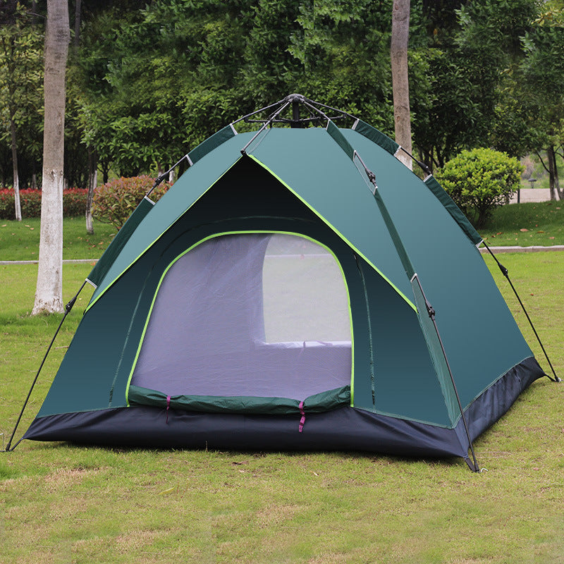 DONG new camping tent outdoor tent 3-4 people automatic double-layer tent outdoor quick-opening portable tent