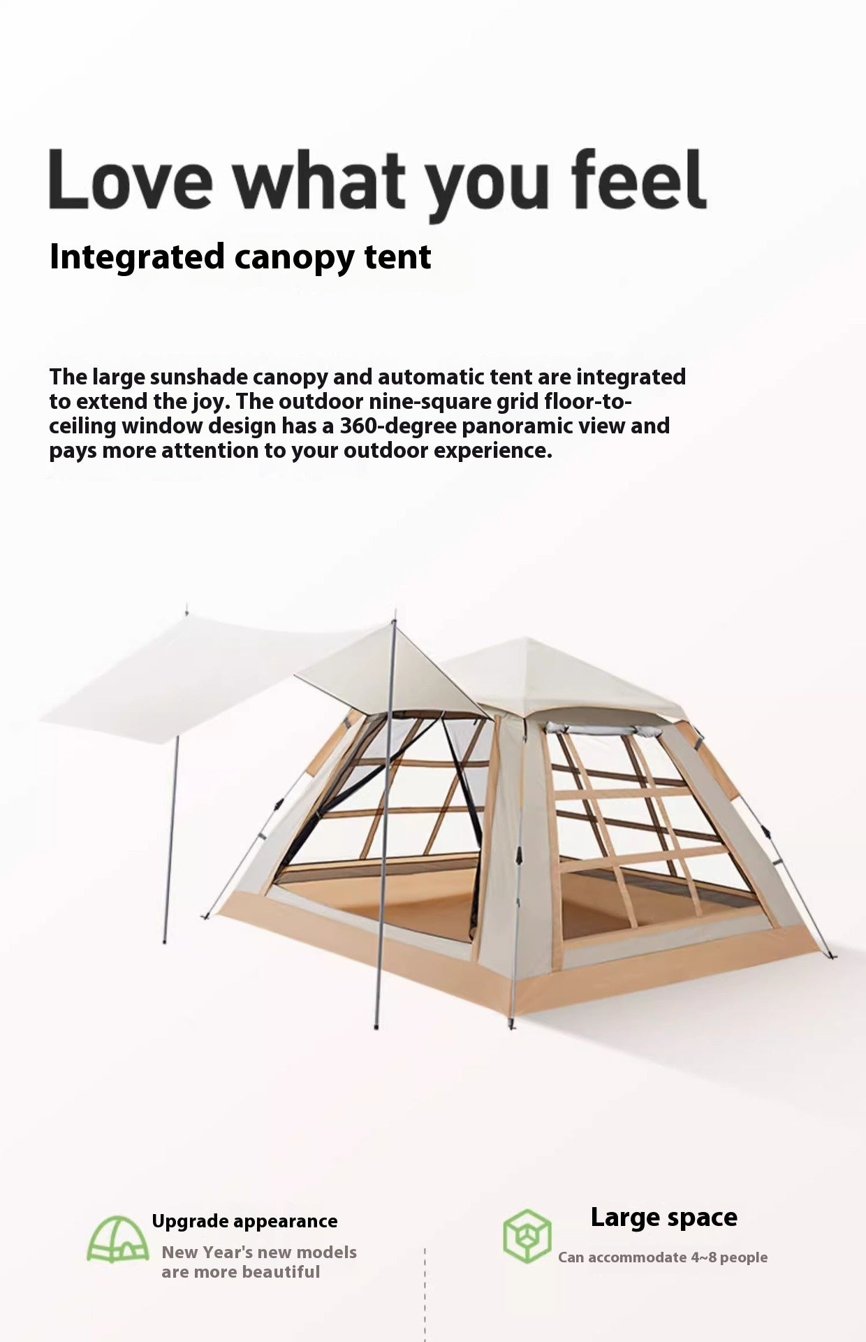 Tent outdoor portable folding outdoor camping equipment park picnic fully automatic quick opening thickened sun protection