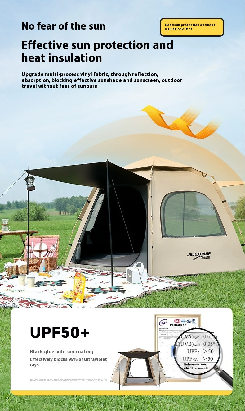 Spot outdoor tents, fully automatic hexagonal tents, waterproof and sunscreen, quick opening portable park camping tents