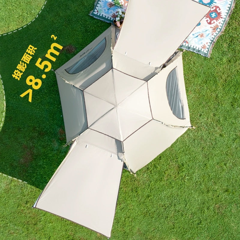 Spot outdoor tents, fully automatic hexagonal tents, waterproof and sunscreen, quick opening portable park camping tents