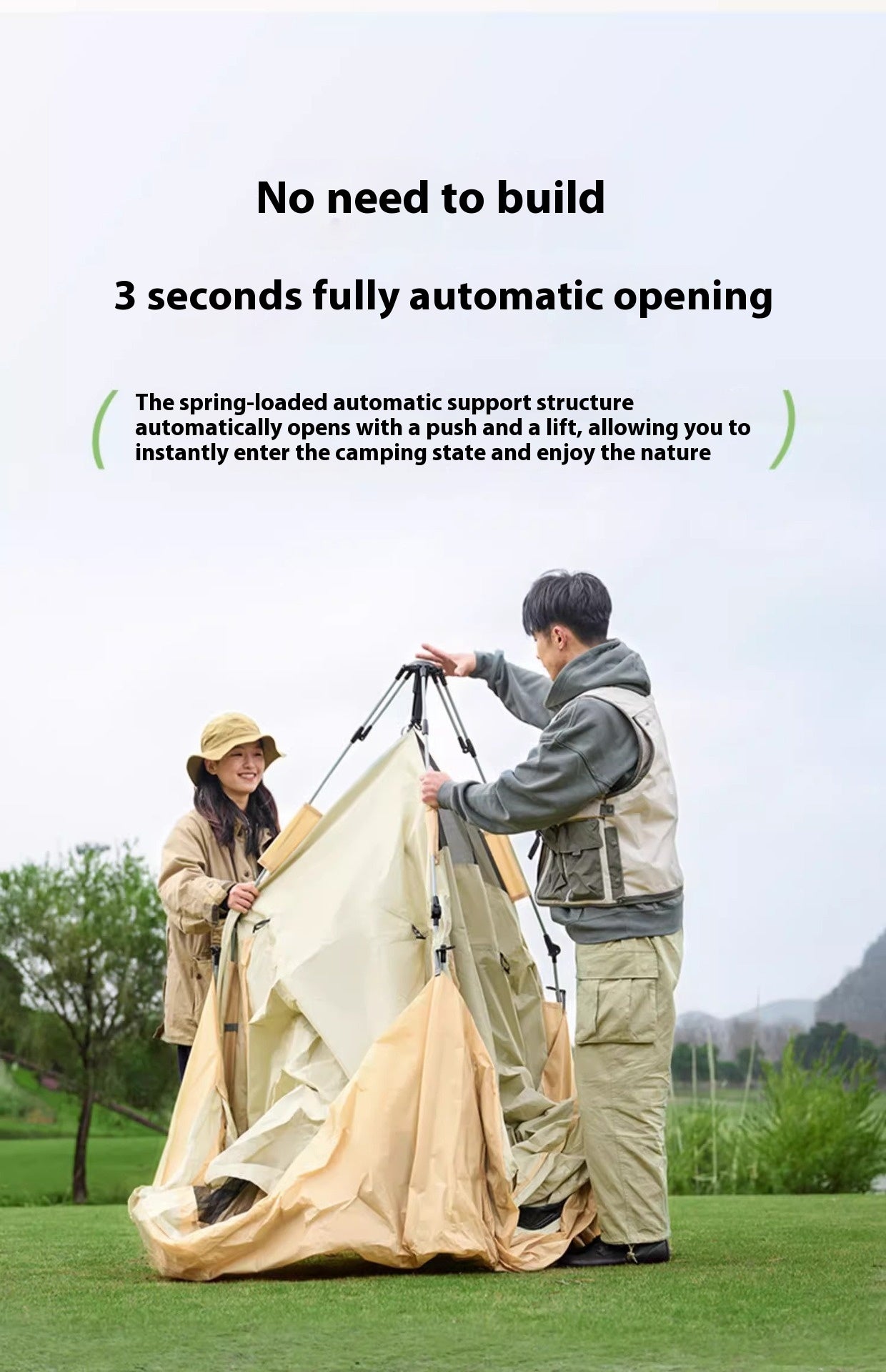 Tent outdoor portable folding outdoor camping equipment park picnic fully automatic quick opening thickened sun protection