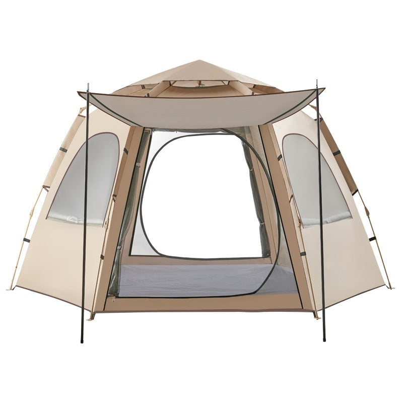 Spot outdoor tents, fully automatic hexagonal tents, waterproof and sunscreen, quick opening portable park camping tents