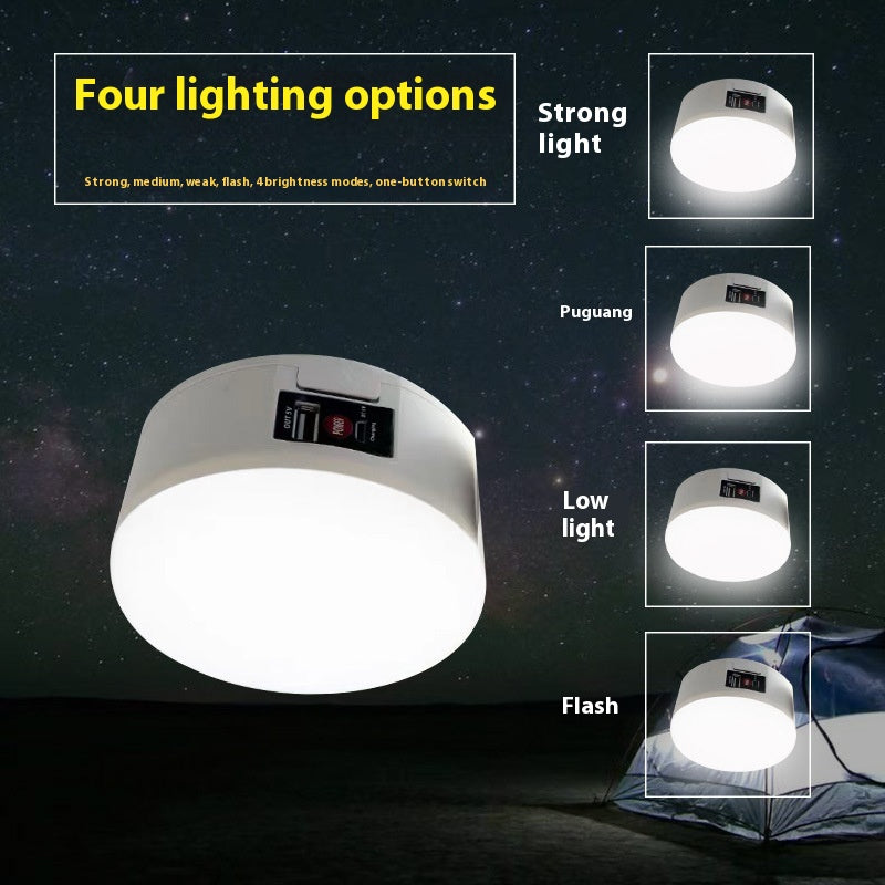 Solar rechargeable bulb LED multi-function emergency light can replace battery outdoor camping tent lamp lamp