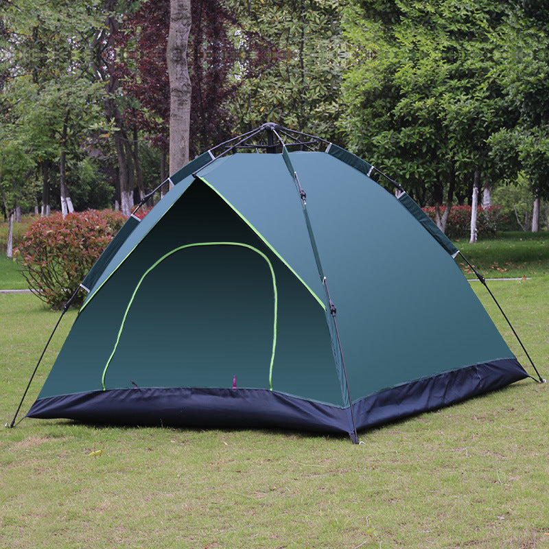 DONG new camping tent outdoor tent 3-4 people automatic double-layer tent outdoor quick-opening portable tent